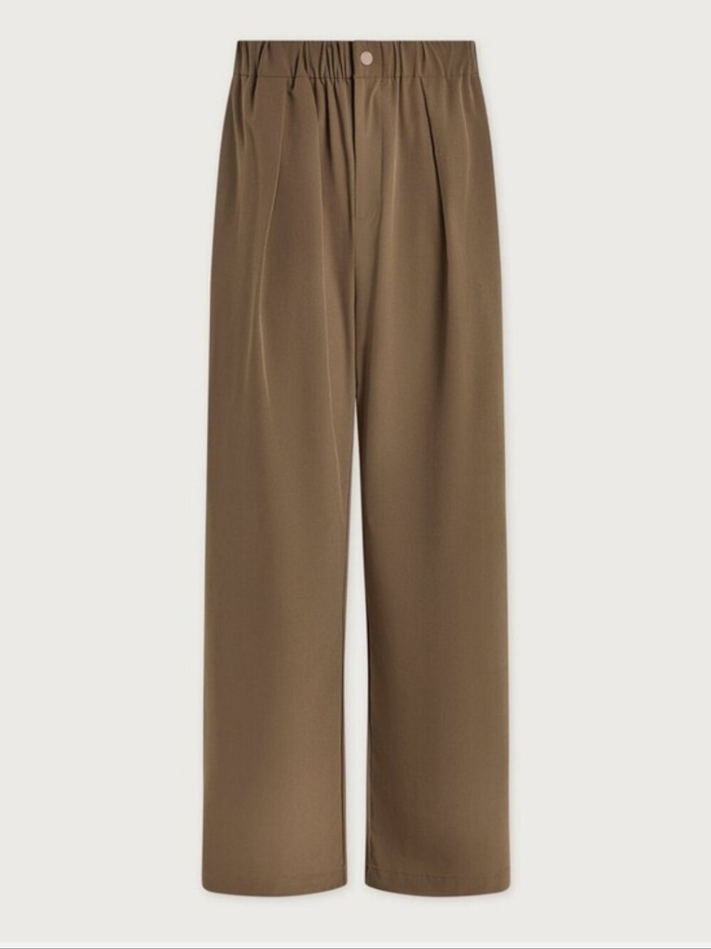 Varley Kayson Wide Leg Pant 29.5" Soft Stretch Woven Brown Taupe Size Small